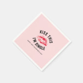 Serviette En Papier Embrasse Cette Drôle Citation Anti Valentines Part (Coin)