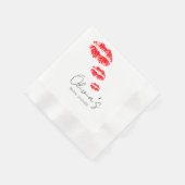 Serviette En Papier Embrasse la douche nuptiale (Coin)