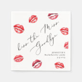 Serviette En Papier Embrasse la fête Miss Goodbye Bachelorette (Devant)