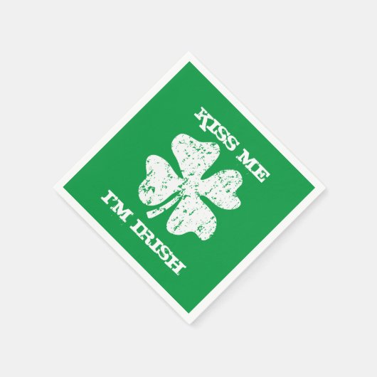 Serviette En Papier Embrasse-moi im Irlandais Jour de la Saint Patrick (Coin)