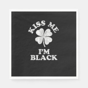 Serviette En Papier Embrasse-moi Je suis T-shirt noir