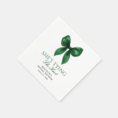 Serviette En Papier Emerald Bow She's Tying the Knot Bridal Shower (Coin)