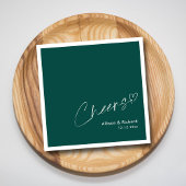 Serviette En Papier Emerald Elegance ! Mariage personnalisé