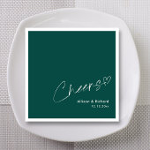 Serviette En Papier Emerald Elegance ! Mariage personnalisé