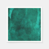 Serviette En Papier Emerald Green Aquarelle Élégante Mariage moderne (Devant)
