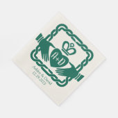 Serviette En Papier Emerald Green Celtic Knot Claddagh Mariage (Coin)