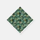 Serviette En Papier Emerald Green et Mariage Gold (Coin)