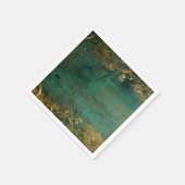 Serviette En Papier Emerald Green Mariage élégant (Coin)