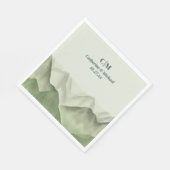 Serviette En Papier Emerald Greenery Mountain Mist Rustic Mariage (Coin)