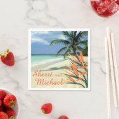 Serviette En Papier EMERALD WATERS Plage tropicale Mariage (En situation)