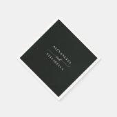Serviette En Papier Émeraude Forêt classique Sticker rond serviettes (Coin)