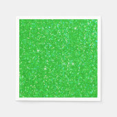 Serviette En Papier Émeraude Vert Parties scintillant Effet Étincelle (Devant)
