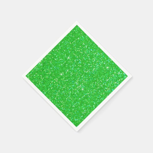 Serviette En Papier Émeraude Vert Parties scintillant Effet Étincelle (Coin)