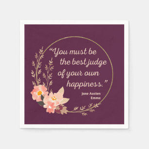 Serviette En Papier Emma De Jane Austen Citation I - Style Cute