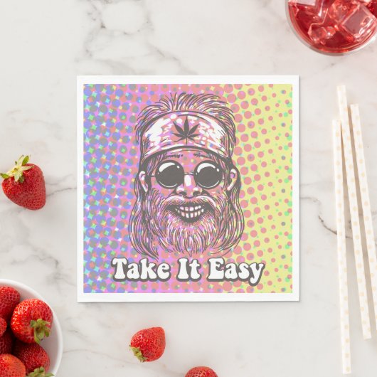 Serviette En Papier Emmenez-le facilement Hippie (En situation)