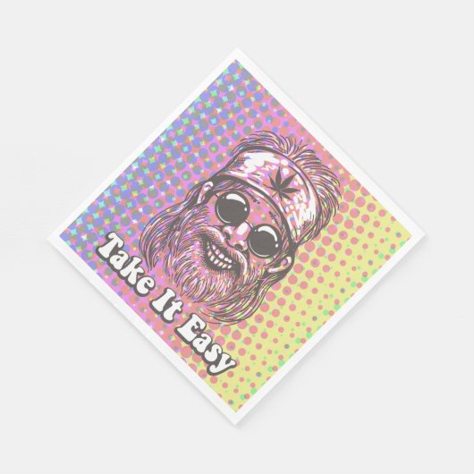 Serviette En Papier Emmenez-le facilement Hippie (Coin)