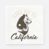 Serviette En Papier Emmenez-moi à la Californie (Devant)
