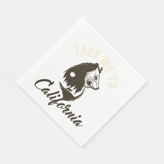 Serviette En Papier Emmenez-moi à la Californie (Coin)