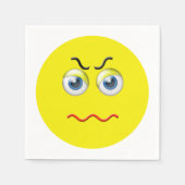 Serviette En Papier Emoji Grumeux Et En Colère (Devant)