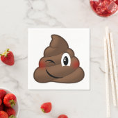 Serviette En Papier Emoji Poop (En situation)