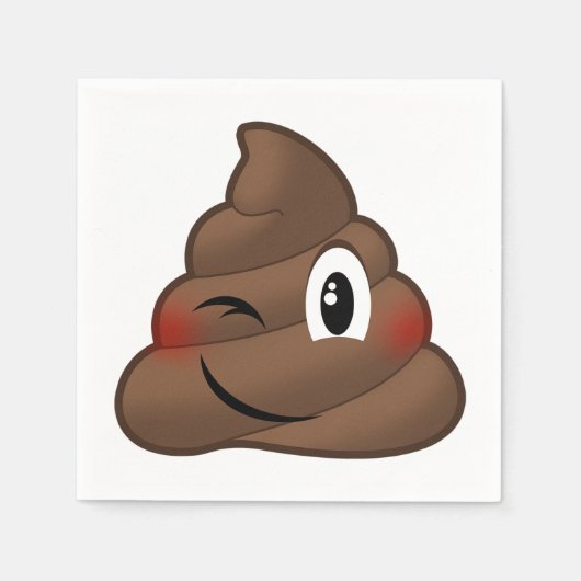 Serviette En Papier Emoji Poop (Devant)