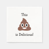 Serviette En Papier Emoticon Poo personnalisable (Devant)