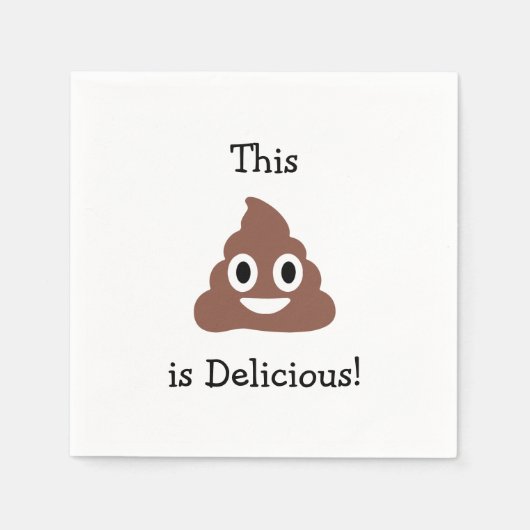 Serviette En Papier Emoticon Poo personnalisable (Devant)