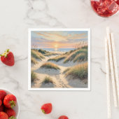 Serviette En Papier Emplacements des dunes de sable de plage (En situation)