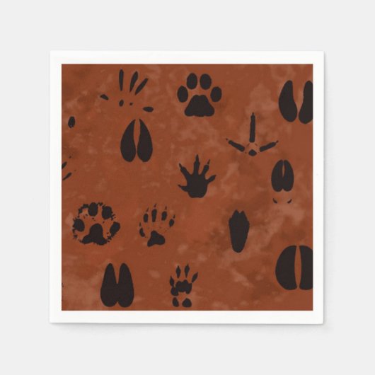 Serviette En Papier Empreinte animale (Devant)