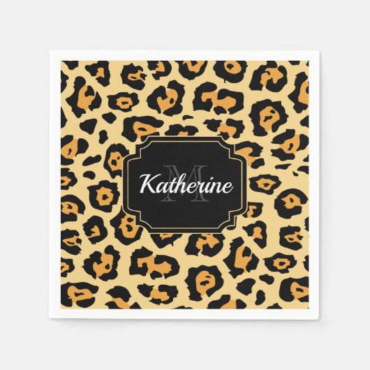 Serviette En Papier Empreinte de léopard (Devant)