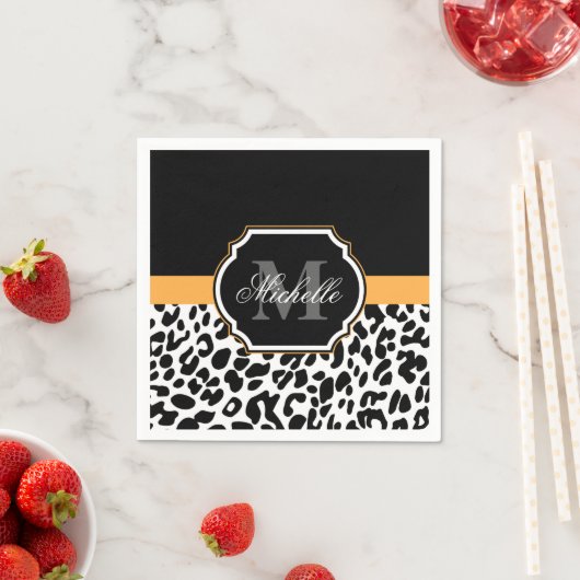 Serviette En Papier Empreinte de léopard (En situation)