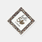 Serviette En Papier Empreinte de léopard 50e anniversaire (Coin)