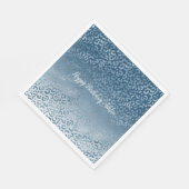 Serviette En Papier Empreinte de léopard Aqua Blue Navy Ombre (Coin)