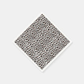 Serviette En Papier Empreinte de léopard blanc (Coin)