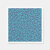 Serviette En Papier Empreinte de léopard bleu (Devant)