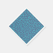 Serviette En Papier Empreinte de léopard bleu (Coin)