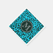 Serviette En Papier Empreinte de léopard bleu (Coin)