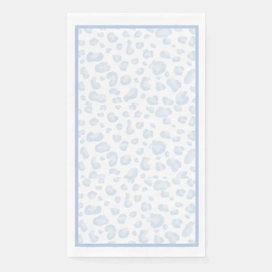 Serviette En Papier Empreinte de léopard bleu bébé (Devant)