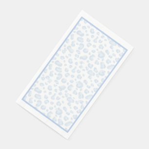 Serviette En Papier Empreinte de léopard bleu bébé