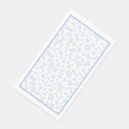 Serviette En Papier Empreinte de léopard bleu bébé (Coin)