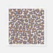 Serviette En Papier Empreinte de léopard-bleu et Brown (Devant)
