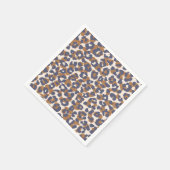 Serviette En Papier Empreinte de léopard-bleu et Brown (Coin)