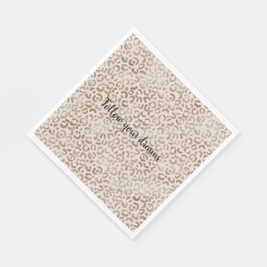 Serviette En Papier Empreinte de léopard Brown de crème (Coin)