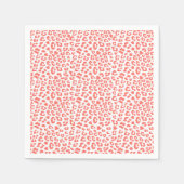 Serviette En Papier Empreinte de léopard de corail (Devant)