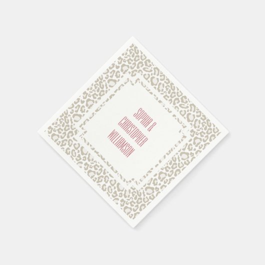 Serviette En Papier Empreinte de léopard de crème (Coin)