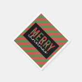 Serviette En Papier Empreinte de léopard de Noël moderne Red Green Str (Coin)