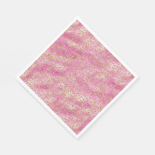 Serviette En Papier Empreinte de léopard de Parties scintillant Girly  (Coin)