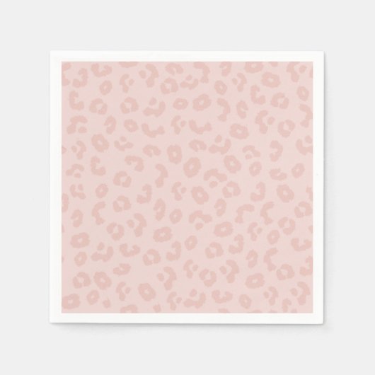 Serviette En Papier Empreinte de léopard en rose (Devant)
