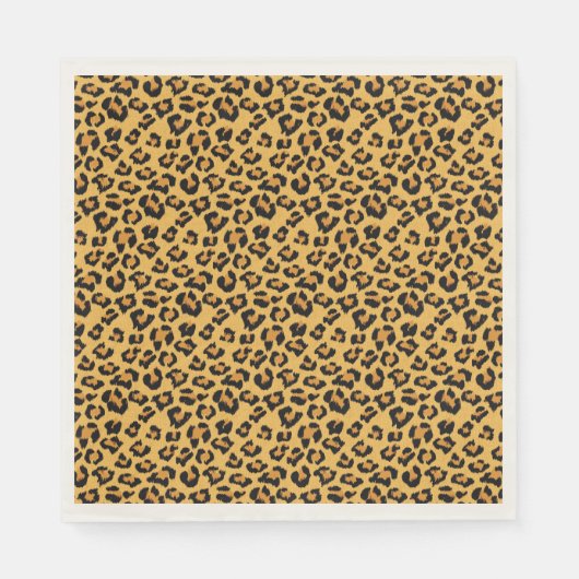 Serviette En Papier Empreinte de léopard Faux Fur Wild Style Safari Mo (Devant)