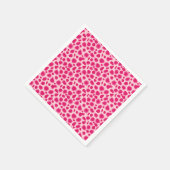 Serviette En Papier Empreinte de léopard - Fuchsia et rose clair (Coin)